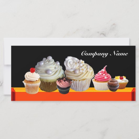 おいしいカップケーキ砂漠のショップ、オレンジイエローブラック (裏面)