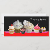 おいしいカップケーキ砂漠のショップ、赤オレンジ色の黒 (裏面)