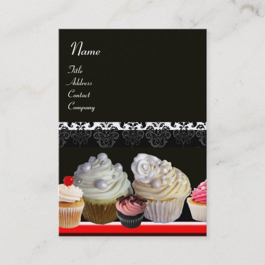 おいしいカップケーキ砂漠の店 名刺 (正面)