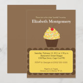 おいしいカップケーキ赤ちゃんシャワー散水5 x 7 招待状 (正面/裏面)