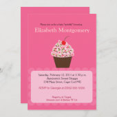 おいしいカップケーキ赤ちゃんシャワー散水5 x 7 招待状 (正面/裏面)