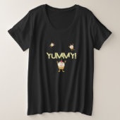 おいしいカップケーキ プラスサイズTシャツ (デザイン正面)