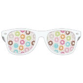 おいしいカラフルはドーナツのトッピングのパターンを振り掛ける レトロサングラス (正面)