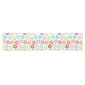 おいしいカラフルはドーナツのトッピングパターンを振りかけます ショートテーブルランナー (横)