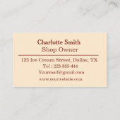 おいしいカラフルアイスクリームのパタカスタムーン 名刺 (裏面)