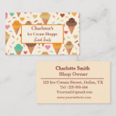 おいしいカラフルアイスクリームのパタカスタムーン 名刺 (正面/裏面)