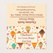 おいしいカラフルアイスクリームのパタカスタムーン 名刺 (外部フラット)