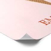 おいしいカラフルアイスクリームコーントリプルスクープカスタム ポスター (角)