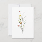 おいしいカラフルワイルドフラワーメニュー選択RSVP 出欠カード (裏面)