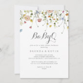 おいしいカラフルワイルドベビーQベビーシャワーバーベキュー 招待状 (正面)