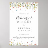 おいしいカラフルワイルドリハーサルディナーウェルカムサイン ポスター (正面)