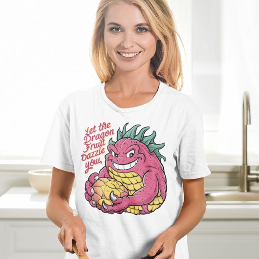 おいしいキャラクターを楽しむドラゴンフルーツ Tシャツ