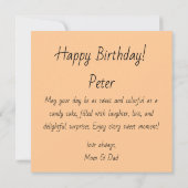 おいしいキャンディチョコレートケーキパーソナライズされた (裏面)