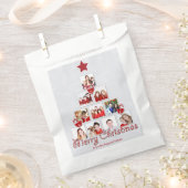 おいしいキャンディーケーンクリスマスツリー写真コラージュ フェイバーバッグ (クリップ留めされた状態)