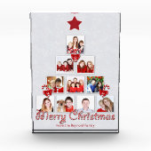 おいしいキャンディーケーンクリスマスツリー写真コラージュ フォトブロック (正面)