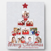 おいしいキャンディーケーンクリスマスツリー写真コラージュ フォトプラーク (正面)