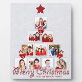 おいしいキャンディーケーンクリスマスツリー写真コラージュ フォトプラーク
