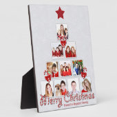 おいしいキャンディーケーンクリスマスツリー写真コラージュ フォトプラーク (側面)