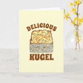 おいしいクジェルユダヤの卵の麺キャセロール カード (黄色い花)
