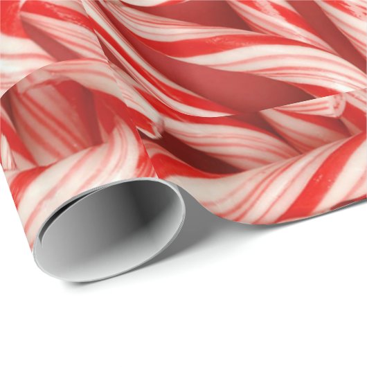 おいしいクリスマスの休日のはっか菓子の杖 ラッピングペーパー (ロールコーナー)