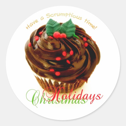 おいしいクリスマスステッカー ラウンドシール (正面)