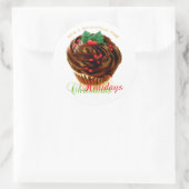 おいしいクリスマスステッカー ラウンドシール (バッグ)