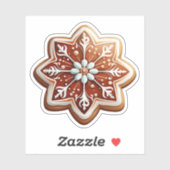 おいしいクリスマスデザートのスター素晴らしクッキー シール (シート)