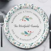 おいしいクリスマスホリーベリーをお願い ペーパープレート