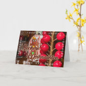 おいしいクリスマスマーケットのスイーツ カード (黄色い花)