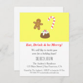 おいしいグッドはクリスマスパーティの招待状 招待状 (正面/裏面)