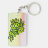 おいしいグリーングレープネ絵画のパステルカラー キーホルダー (裏面)