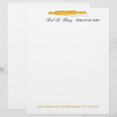 おいしいグルメ向きの料理のシェフのレストラン レターヘッド (正面/裏面)