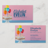 おいしいケーキとカラフルバルーン 名刺 (正面/裏面)