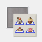 おいしいケーキスタンドマグネット マグネット (正面/裏面)