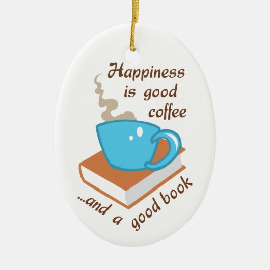 おいしいコーヒーいい本 セラミックオーナメント (正面)