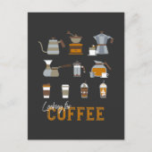 おいしいコーヒー飲料を探している ポストカード (正面)