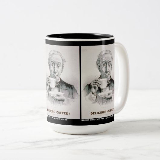 おいしいコーヒー! ツートーンマグカップ (正面右)