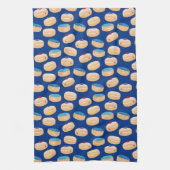 おいしいサフガニヨットジェリードーナツHanukkahパターン キッチンタオル (縦)