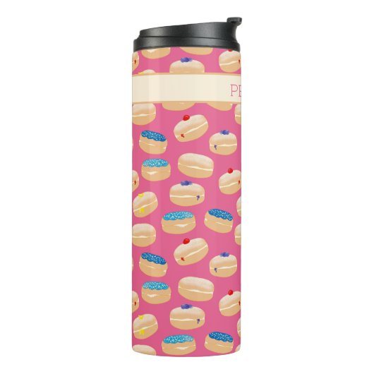 おいしいサフガニヨットジェリードーナツHanukkahパターン タンブラー (回転左)