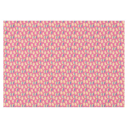 おいしいサフガニヨットジェリードーナツHanukkahパターン テーブルクロス (正面(横))