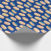 おいしいサフガニヨットジェリードーナツHanukkahパターン ラッピングペーパー (角)