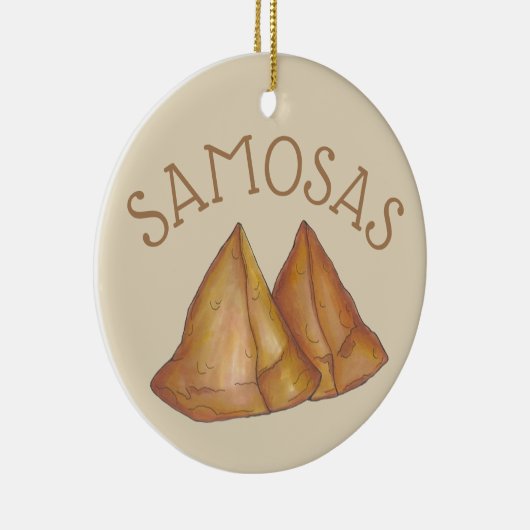 おいしいサモサインディアンフードサムバスパティシエ セラミックオーナメント (右)