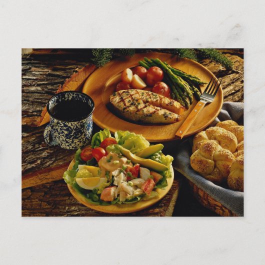 おいしいサーモンディナー ポストカード (正面)