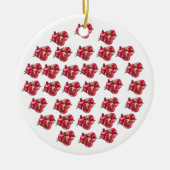 おいしいザクロ、ラウンドオーナメント セラミックオーナメント (正面)