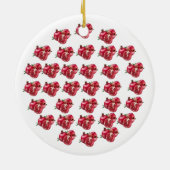 おいしいザクロ、ラウンドオーナメント セラミックオーナメント (裏面)