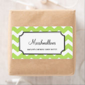 おいしいシェブロンカスタムグリーンのキャンディビュッフェ瓶バルク ラベル (インサイチュ)