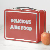 おいしいジャンクフードレトロヴィンテージオールドスクール メタルランチボックス (インサイチュ)