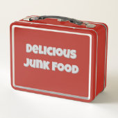 おいしいジャンクフードレトロヴィンテージオールドスクール メタルランチボックス (裏面)
