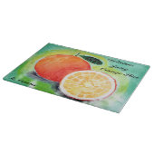 おいしいジューシーなオレンジ色のスライス カッティングボード (角)