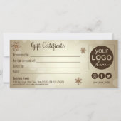 おいしいジンジャーブレッドクリスマスツリーのギフトカード (裏面)